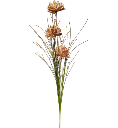 Artificial flower, Rust-colored flowers and grass