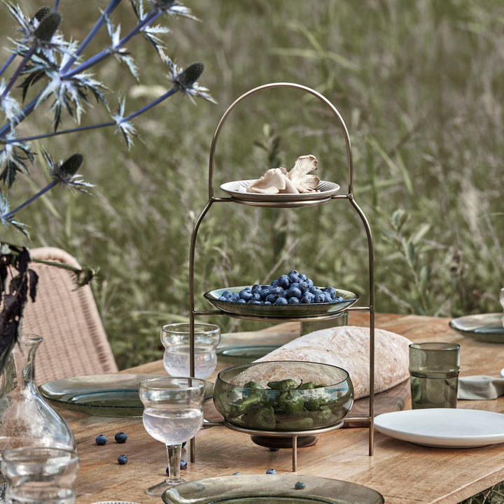 Plate stand, Antique brass finish