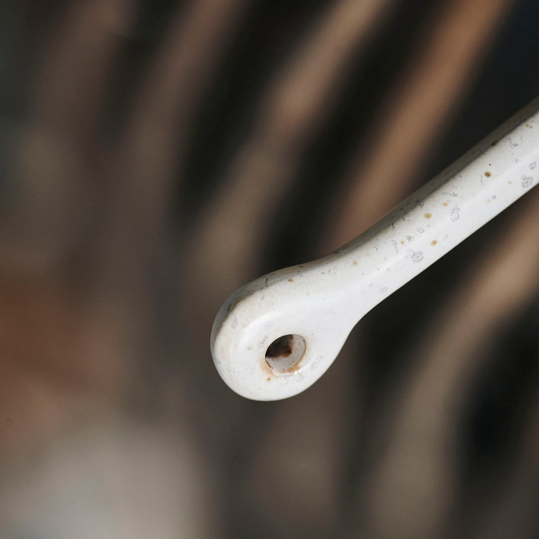 Ceramic Spoon, Grey/White