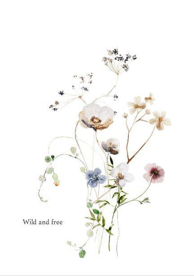 Wild and free floral Card