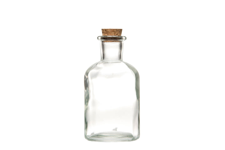 Corked Glass Bottle Clear/Brown 150ml