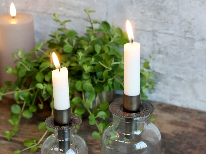 Candle holder for bottle