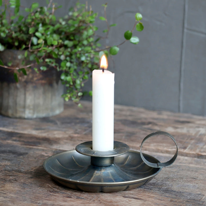 Chamber candle holder - brass colour