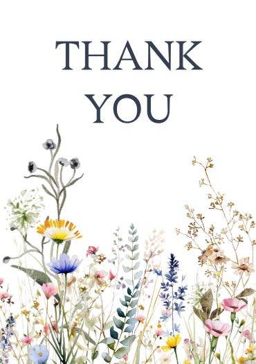 Thank you floral Card
