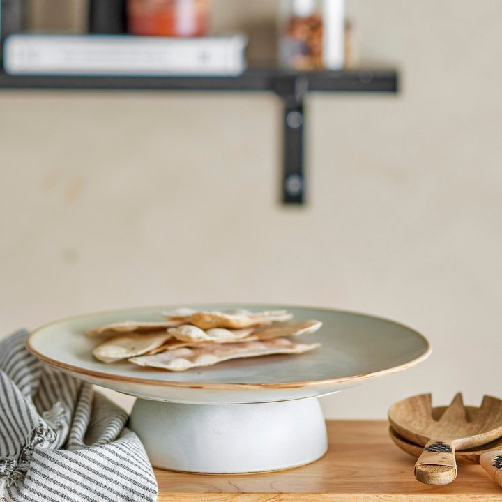 Nature Cake Tray, Stoneware