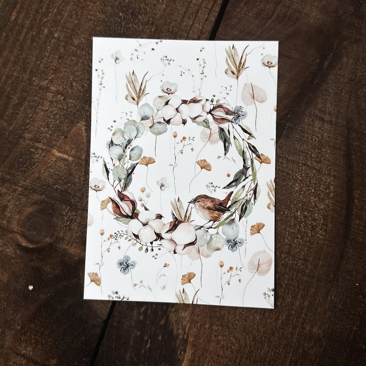 Card Winter wreath