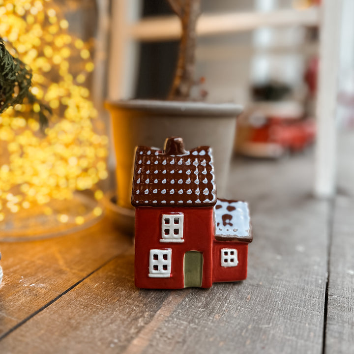 Mini red house with side door