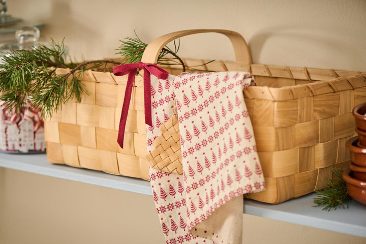 Tea towel - trees and snowflakes