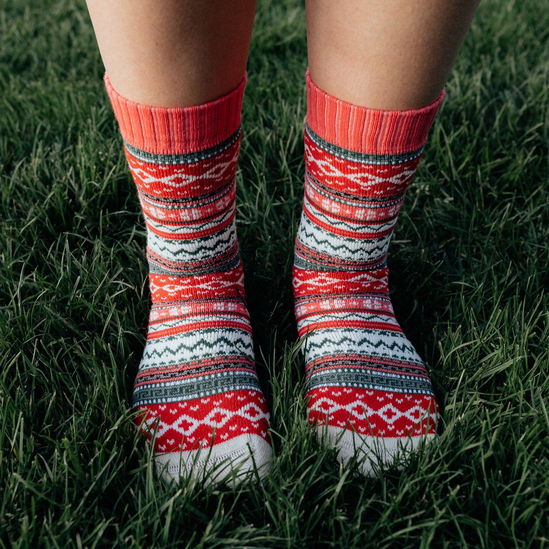 Cozy Nordic Socks For women - Pink