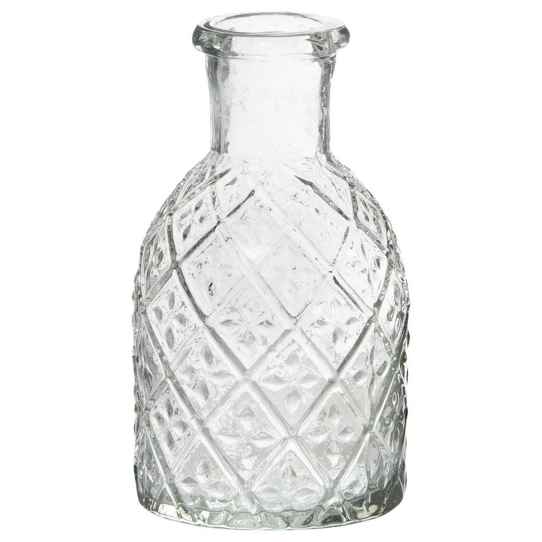 Pharmacy glass f/dinner candle harlequin pattern